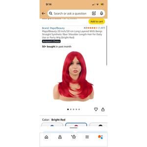 Red Layered Wig
